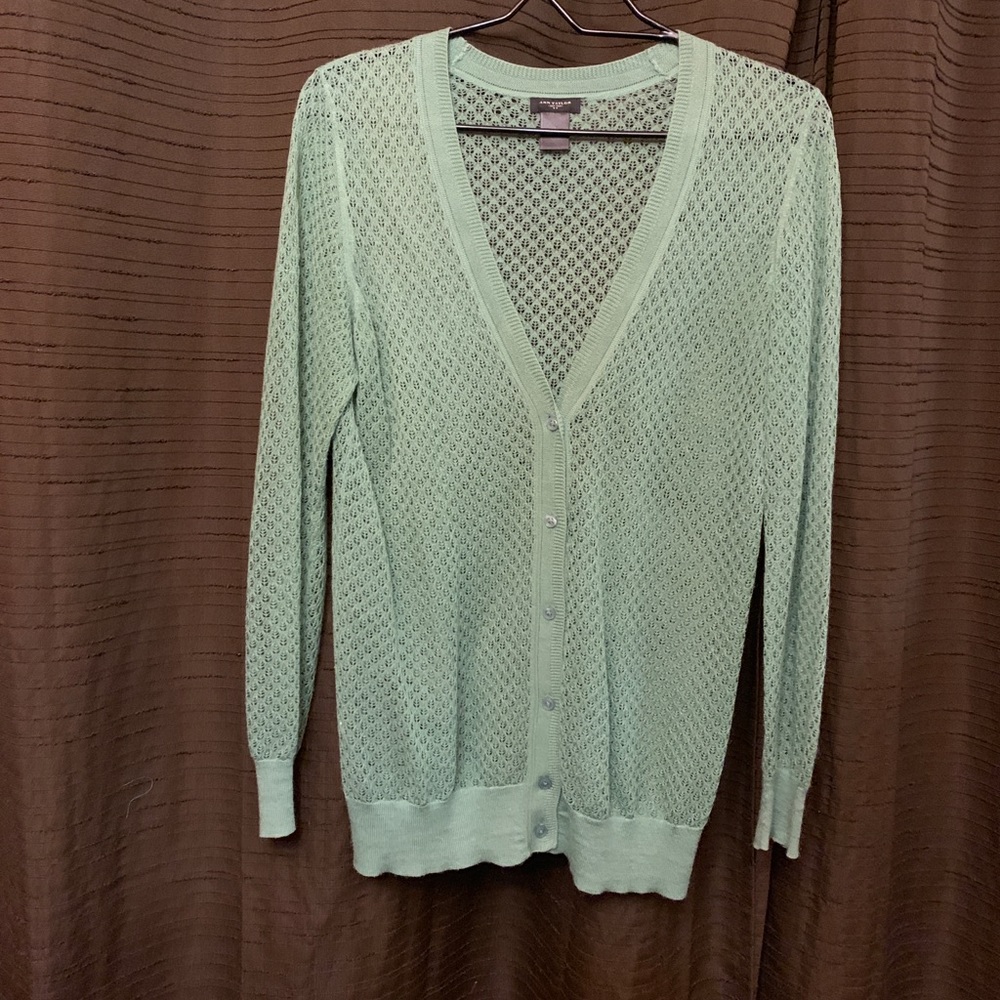 Lacy green cartigan